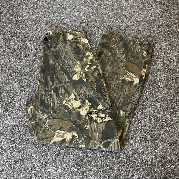 Vintage Jerzees outdoor pants mens medium camouflage break up‎ baggy grunge90s